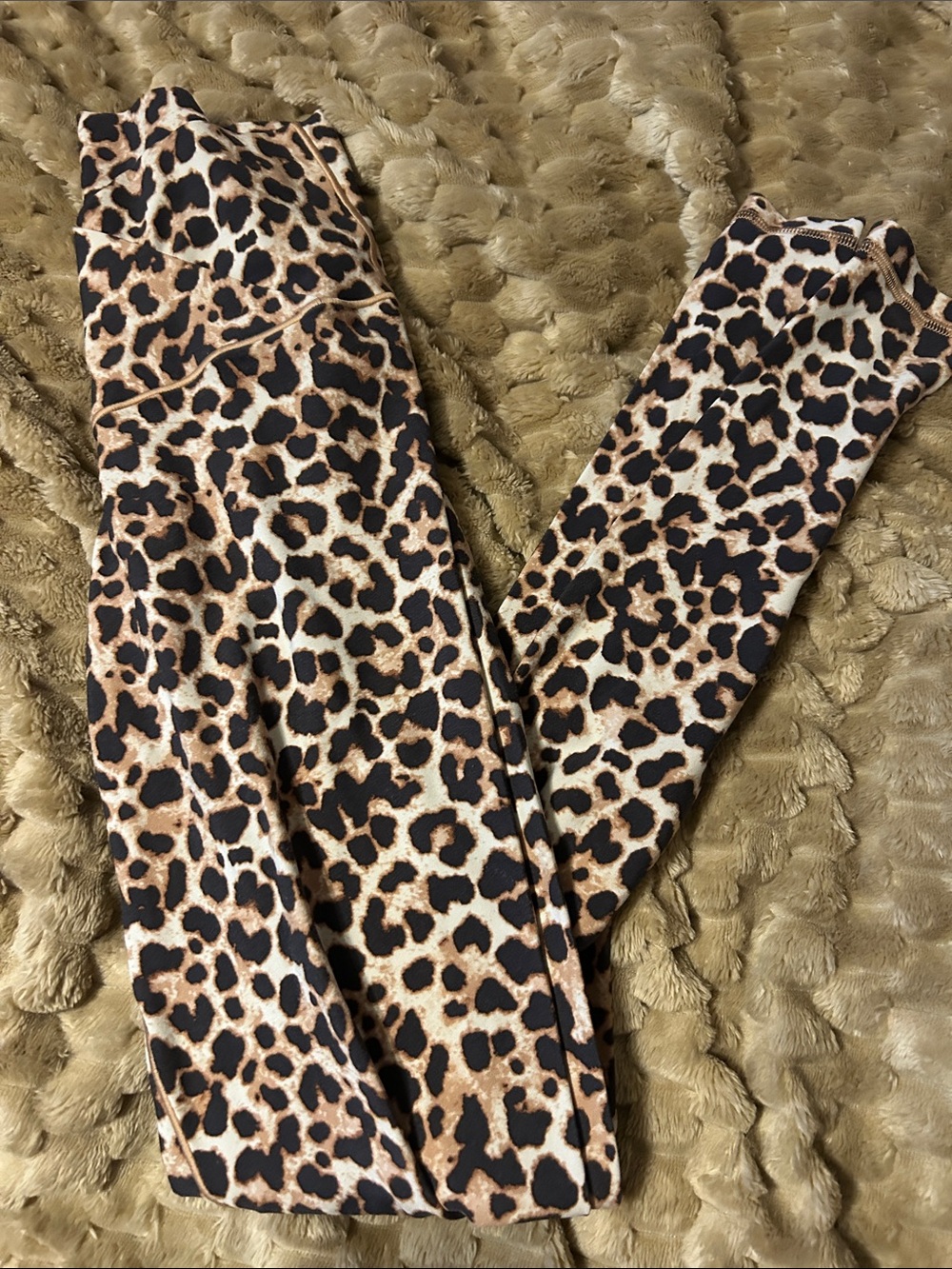 aerie Leopard Print Leggings - Black, Brown, Tan